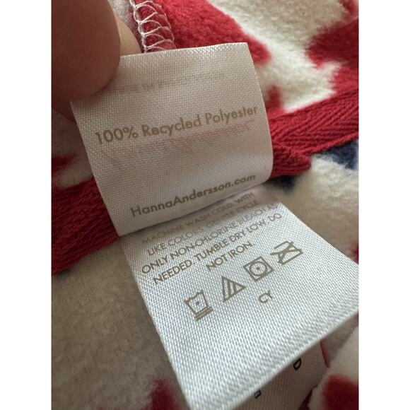 Hanna Andersson Fleece One Piece Jumpsuit Pajamas S/M Dear Deer Marshmallow - Picture 11 of 11